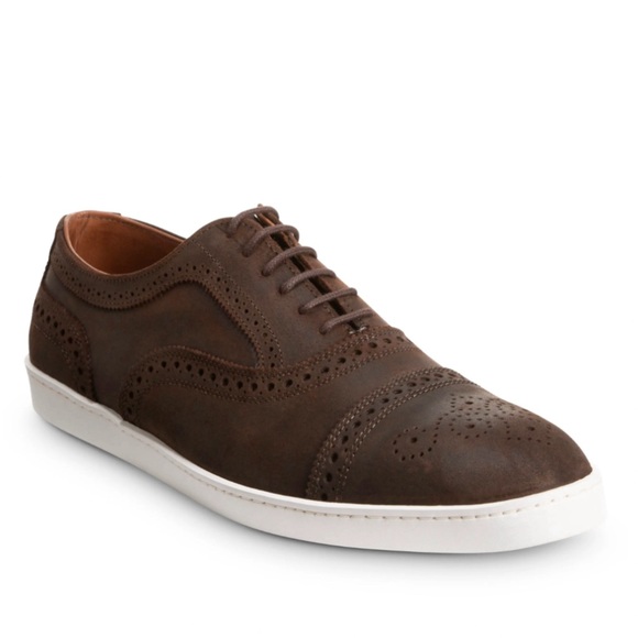 Allen Edmonds Strand Cap Toe Oxford Snuff Suede Sneakers Men’s Size 7.5D